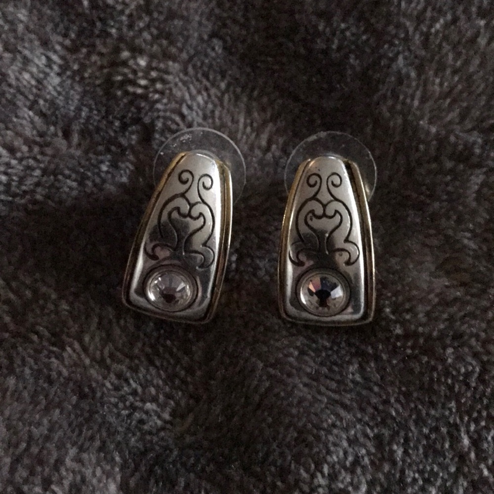 Brighton silver, gold and crystal earrings